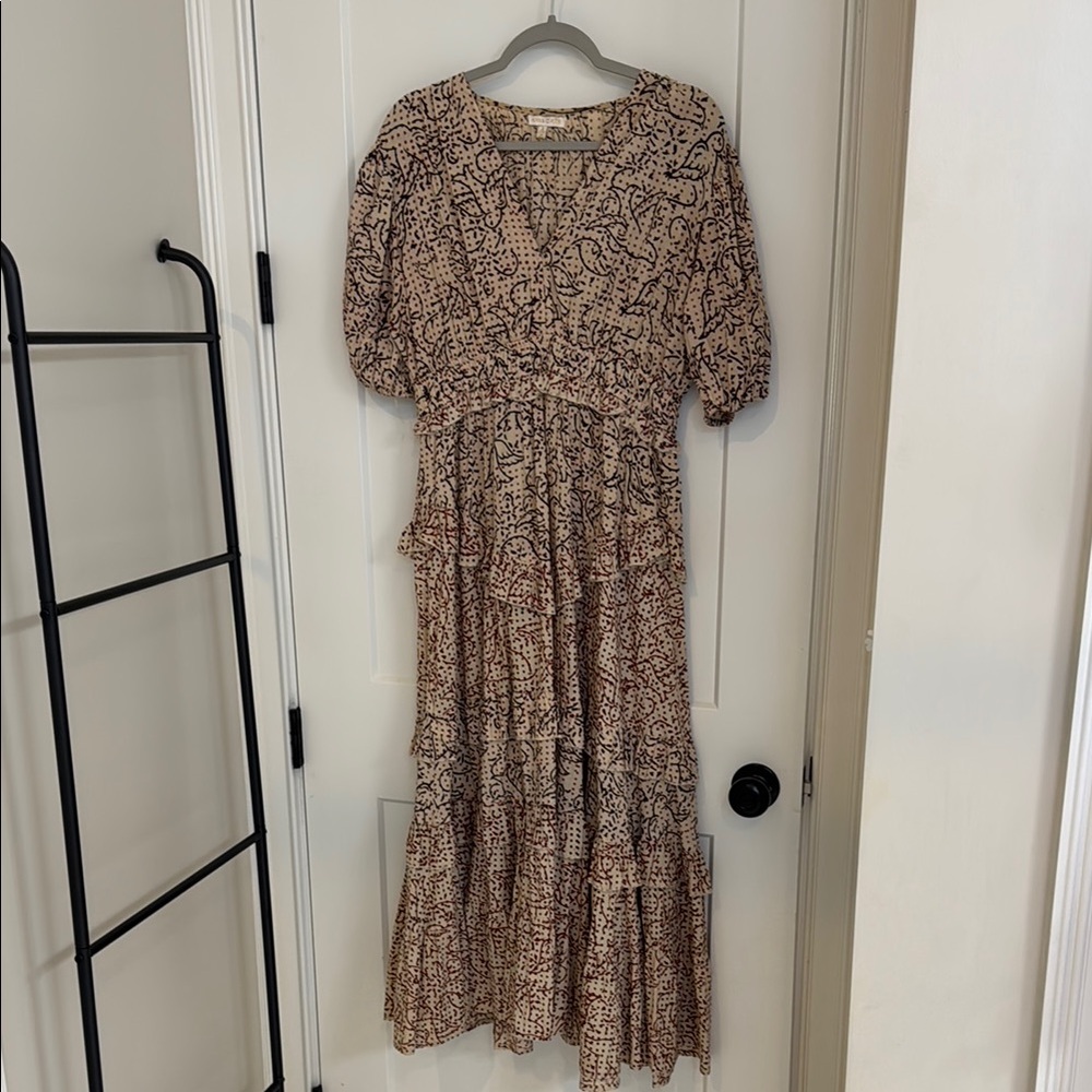 Anna Cate puff sleeve Maxi Dress